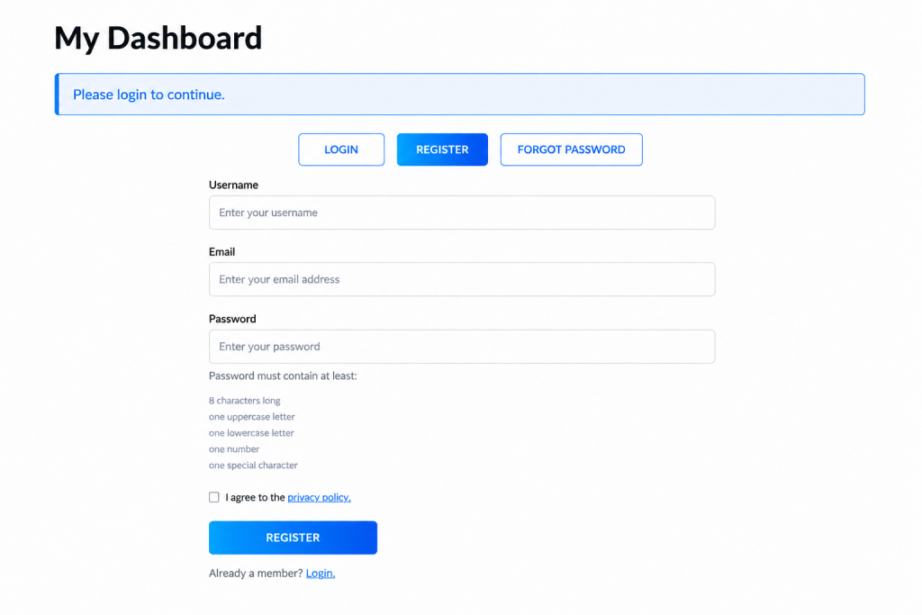 Create a business account on the Global Retail Directory