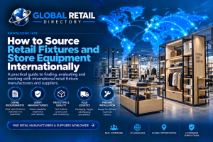 How to source retail fixtures and store equipment internationally through manufacturers and suppliers