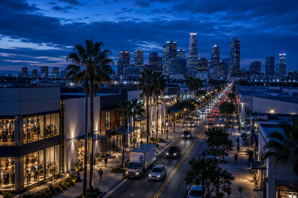Detailhandelen i Californien: Installation, logistik, mærker og produktion 1 Detailhandelsbranchen i Californien med detailbutikker, logistik og kommerciel infrastruktur