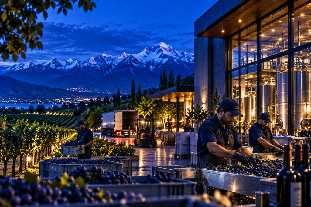Einzelhandel in Chile: Moderner Handel, Einzelhandelsinnovation und ein pazifisches Tor 1 Chilenische Weinproduktion repräsentiert die Einzelhandelsbranche in Chile