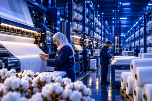 Egyptian cotton textile manufacturing representing the retail industry in Egypt