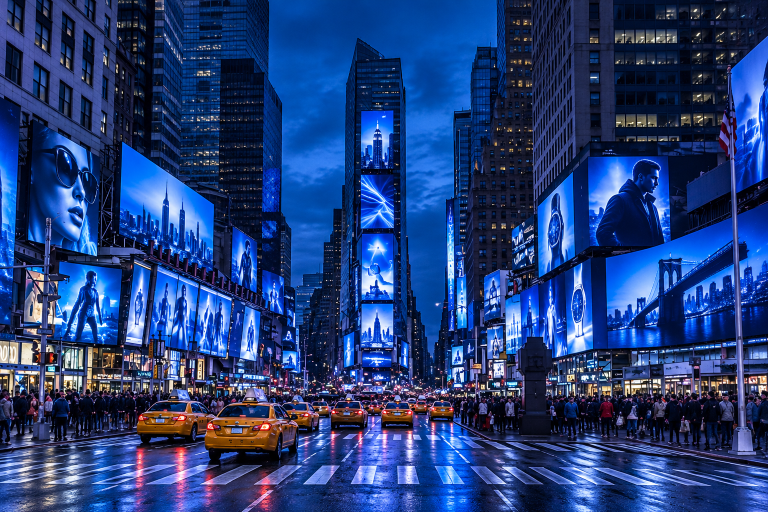 Times Square representing the retail industry in New York