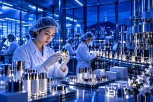 K-beauty cosmetics manufacturing representing the retail industry in South Korea
